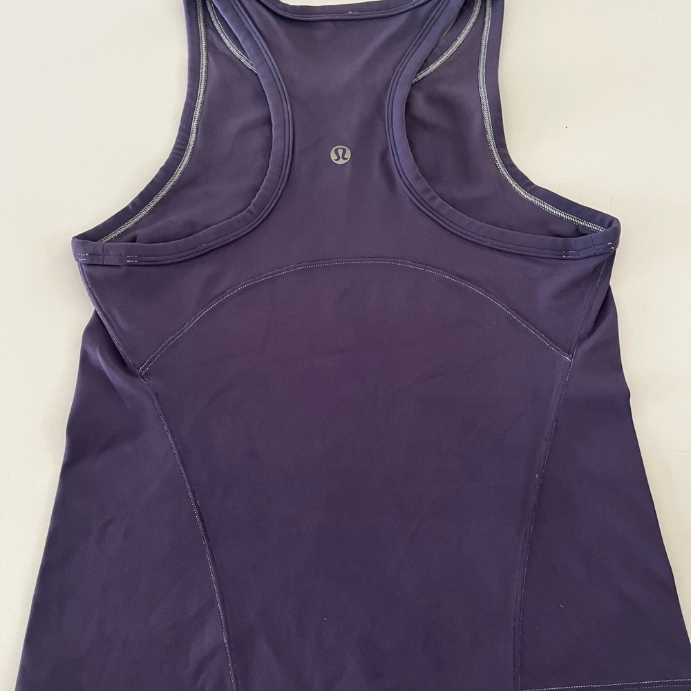 Lululemon align waist length racer bank tank size 4 purple